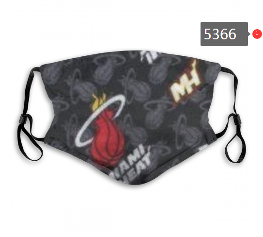 2020 NBA Miami Heat #1 Dust mask with filter->nba dust mask->Sports Accessory